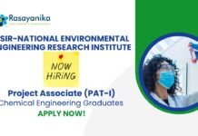 Chemical Engineering Jobs at NEERI | Apply Now For The Project Associate Role