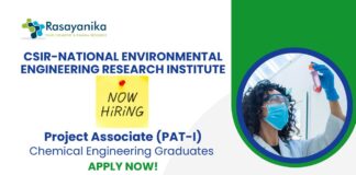 Chemical Engineering Jobs at NEERI | Apply Now For The Project Associate Role