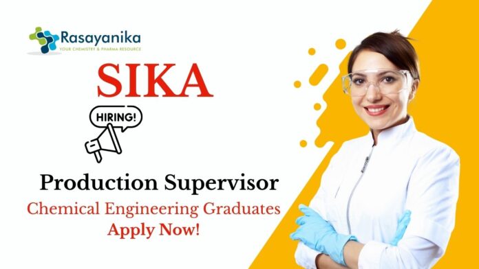 Chemical Engineering Jobs at Sika | Apply Now For The Production Supervisor Role