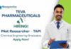 Chemical Engineering Jobs at Teva | Apply Now For The Pilot Researcher – TAPI Role