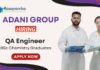 Chemistry Job at Adani Group | Apply Now For The QA Engineer - Explosive Charge Density Inspection Role