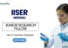 Chemistry Job at IISER Mohali MSc Graduates Apply Now for the JRF Position