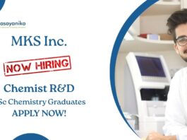 Chemistry Job at MKS Inc | Apply Now For The Chemist R&D Role