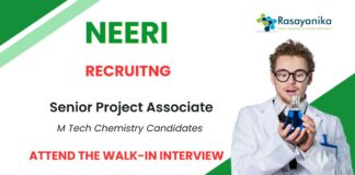 Chemistry Job at NEERI Attend the Walk-In Interview for Senior Project Associate Role