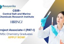 Chemistry Jobs at CSIR-CSMCRI | Apply Now For The Project Associate Role