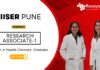 Chemistry Jobs at IISER Pune PhD Candidates Apply Now for the Research Associate Position