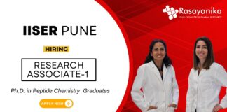 Chemistry Jobs at IISER Pune PhD Candidates Apply Now for the Research Associate Position