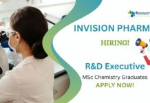 Chemistry Jobs at Invision Pharma | Apply Now For The Research and Development Executive Role