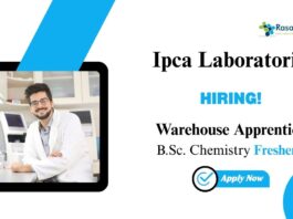 Chemistry Jobs at Ipca Laboratories | Apply Now For The Warehouse Apprentice Role
