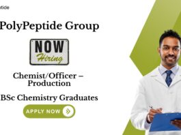 Chemistry Jobs at PolyPeptide Group | Apply Now For The Production Officer Role