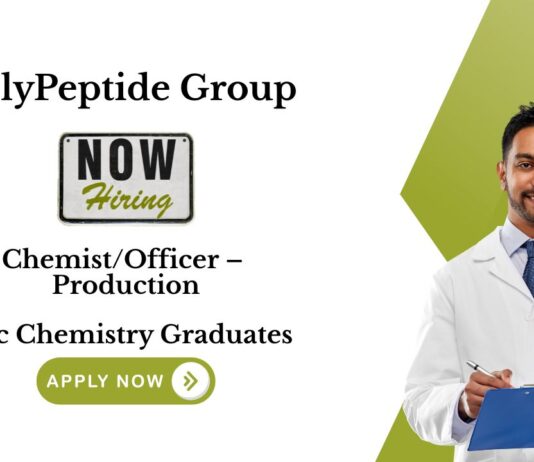 Chemistry Jobs at PolyPeptide Group | Apply Now For The Production Officer Role