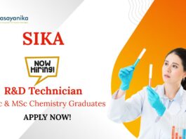 Chemistry Jobs at Sika | Apply Now For The R&D Technician Role