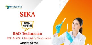 Chemistry Jobs at Sika | Apply Now For The R&D Technician Role