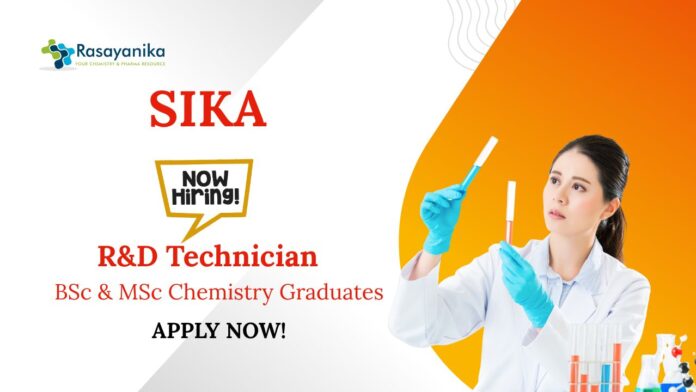 Chemistry Jobs at Sika | Apply Now For The R&D Technician Role