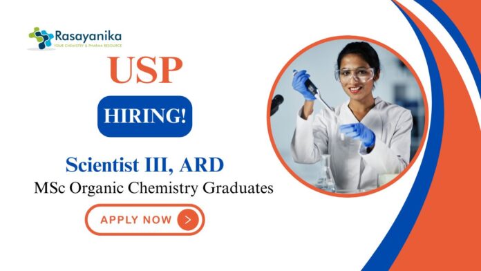 Chemistry Jobs at USP | Apply Now For The Scientist Role