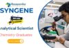 Chemistry Jobs in Bangalore Analytical Scientist Role at Syngene- Apply Now