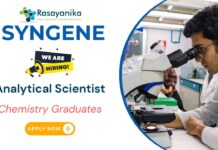 Chemistry Jobs in Bangalore Analytical Scientist Role at Syngene- Apply Now