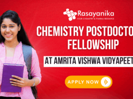 Chemistry Postdoctoral Fellowship at Amrita Vishwa Vidyapeetham, Coimbatore - Apply Now!