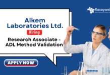 MSc Chemistry Jobs at Alkem Laboratories | Apply Now for Research Associate Role
