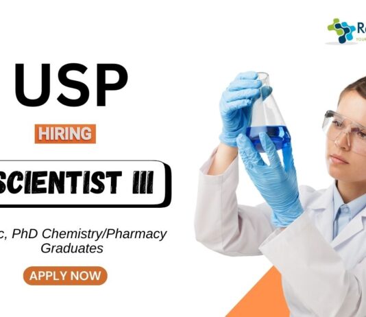 Chemistry Jobs at USP | PhD Candidates Apply Now for the Scientist Position