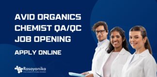 Avid Organics Chemist QA/QC Job Opening