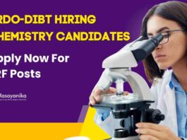 MSc Chemistry Govt Jobs at DRDO-DIBT