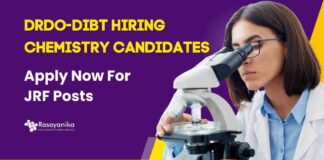 MSc Chemistry Govt Jobs at DRDO-DIBT