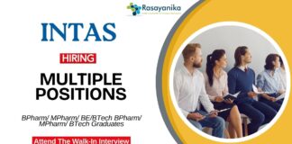 Latest Pharma Jobs at Intas | BSc/MSc Graduates Attend the Walk-In Interview