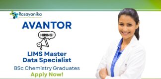 BSc Chemistry Jobs at Avantor | Apply Now For The LIMS Master Data Specialist