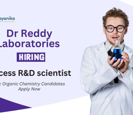  Recent Chemistry Jobs at Dr Reddy's Laboratories | MSc Candidates Apply Now