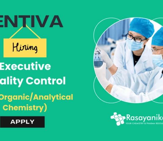 Executive Job at Zentiva | Chemistry Graduates Apply Now