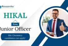 BSc Chemistry Jobs at Hikal | Apply Now for the Junior Officer Role