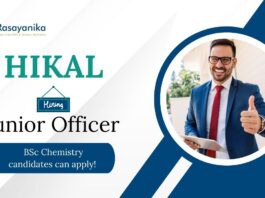 BSc Chemistry Jobs at Hikal | Apply Now for the Junior Officer Role