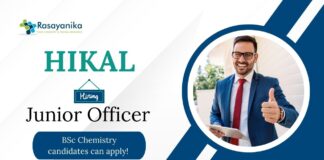 BSc Chemistry Jobs at Hikal | Apply Now for the Junior Officer Role