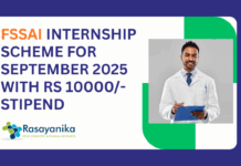 FSSAI Internship Applications Sept 2025 With Rs 10,000/- Stipend | Check Eligibility & Apply Online