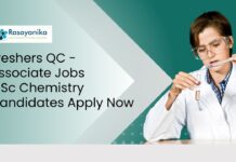 Freshers Quality Control Jobs | MSc Chemistry Candidates Apply Now