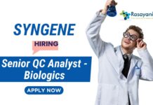 Quality Control Jobs in Bangalore | MSc Chemistry Candidates Apply Now for QC Analyst Role