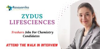 Freshers Jobs at Zydus Life Sciences MSc Chemistry Candidates Attend the Walk-in Interview