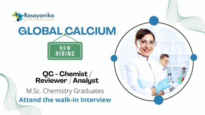 Freshers QC Analyst Jobs | MSc Chemistry Graduates Apply Now
