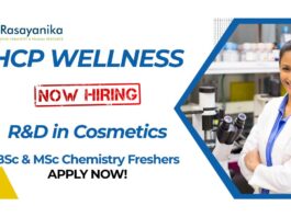 Freshers BSc & MSc Chemistry Jobs at HCP Wellness Pvt Ltd