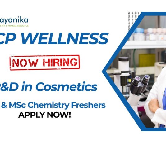 Freshers BSc & MSc Chemistry Jobs at HCP Wellness Pvt Ltd
