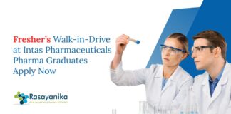 Freshers walk-in drive at Intas l Pharma Graduates Apply Now