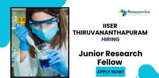 JRF position at IISER Thiruvananthapuram | MSc Chemistry Candidates Apply Now 