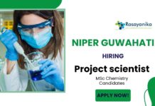 MSc Analytical Chemistry Jobs at NIPER Guwahati | Apply Now for Research Role