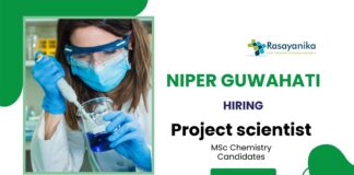 MSc Analytical Chemistry Jobs at NIPER Guwahati | Apply Now for Research Role