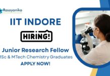 JRF Positions at IIT Indore | MSc & MTech Chemistry Graduates Apply Now
