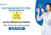 JRF Positions at SNU | MSc Chemistry Graduates Apply Now 