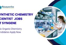 MSc Chemistry Jobs at Syngene | Apply Now for Synthetic Chemistry Scientist Role