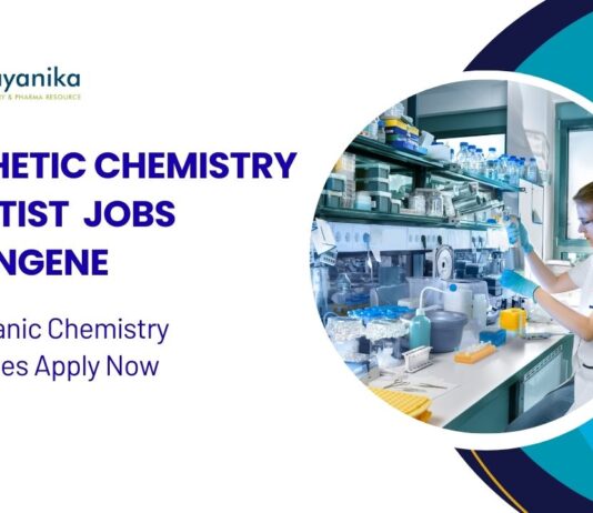 MSc Chemistry Jobs at Syngene | Apply Now for Synthetic Chemistry Scientist Role