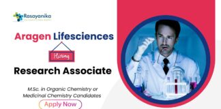 Recent MSc Organic Chemistry Jobs at Aragen | Apply Now for Research Associate Role